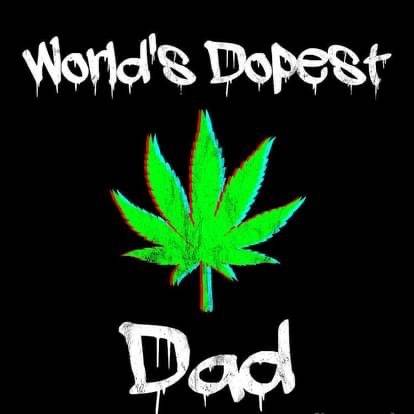 World's Dopest Dad" T-Shirt Print